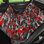 Orange Black And Grey Camouflage Print Pet Car Back Seat Cover