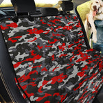Orange Black And Grey Camouflage Print Pet Car Back Seat Cover