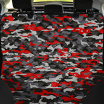 Orange Black And Grey Camouflage Print Pet Car Back Seat Cover
