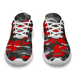 Orange Black And Grey Camouflage Print Sport Shoes GearFrost