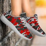 Orange Black And Grey Camouflage Print Sport Shoes GearFrost