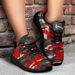 Orange Black And Grey Camouflage Print Sport Shoes GearFrost