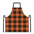 Orange Black And Yellow Tartan Print Apron