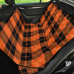 Orange Black And Yellow Tartan Print Pet Car Back Seat Cover