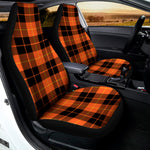 Orange Black And Yellow Tartan Print Universal Fit Car Seat Covers