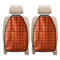 Orange Buffalo Check Pattern Print Car Seat Organizers