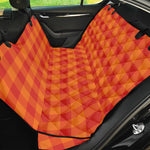 Orange Buffalo Check Pattern Print Pet Car Back Seat Cover