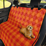 Orange Buffalo Check Pattern Print Pet Car Back Seat Cover