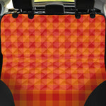 Orange Buffalo Check Pattern Print Pet Car Back Seat Cover