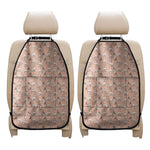 Orange Bull Terrier Pattern Print Car Seat Organizers