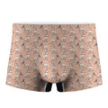Orange Bull Terrier Pattern Print Men's Boxer Briefs