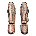 Orange Bull Terrier Pattern Print Muay Thai Shin Guard