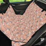 Orange Bull Terrier Pattern Print Pet Car Back Seat Cover