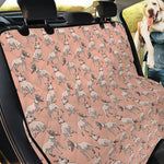 Orange Bull Terrier Pattern Print Pet Car Back Seat Cover