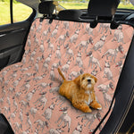 Orange Bull Terrier Pattern Print Pet Car Back Seat Cover