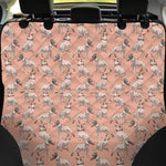 Orange Bull Terrier Pattern Print Pet Car Back Seat Cover