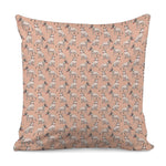 Orange Bull Terrier Pattern Print Pillow Cover