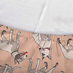 Orange Bull Terrier Pattern Print Sofa Cover