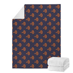 Orange Bullseye Target Pattern Print Blanket