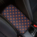 Orange Bullseye Target Pattern Print Car Center Console Cover