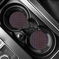 Orange Bullseye Target Pattern Print Car Coasters