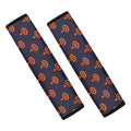 Orange Bullseye Target Pattern Print Car Seat Belt Covers
