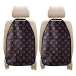 Orange Bullseye Target Pattern Print Car Seat Organizers
