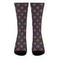 Orange Bullseye Target Pattern Print Crew Socks