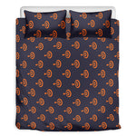Orange Bullseye Target Pattern Print Duvet Cover Bedding Set