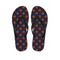 Orange Bullseye Target Pattern Print Flip Flops