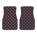 Orange Bullseye Target Pattern Print Front Car Floor Mats