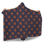Orange Bullseye Target Pattern Print Hooded Blanket