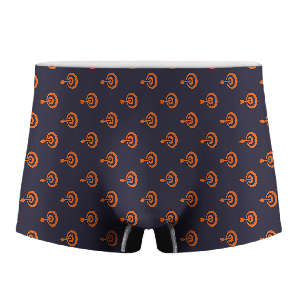 Orange Bullseye Target Pattern Print Men's Boxer Briefs