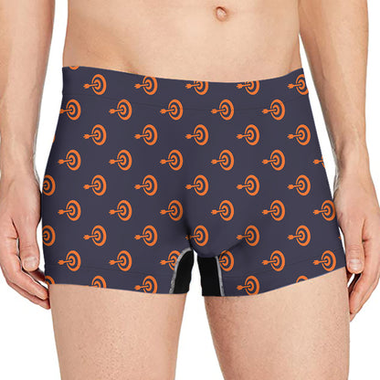 Orange Bullseye Target Pattern Print Men's Boxer Briefs