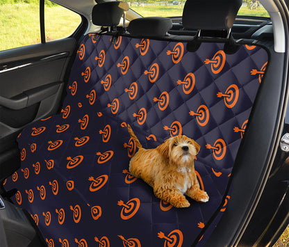 Orange Bullseye Target Pattern Print Pet Car Back Seat Cover