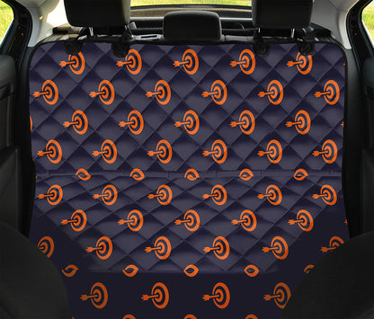 Orange Bullseye Target Pattern Print Pet Car Back Seat Cover