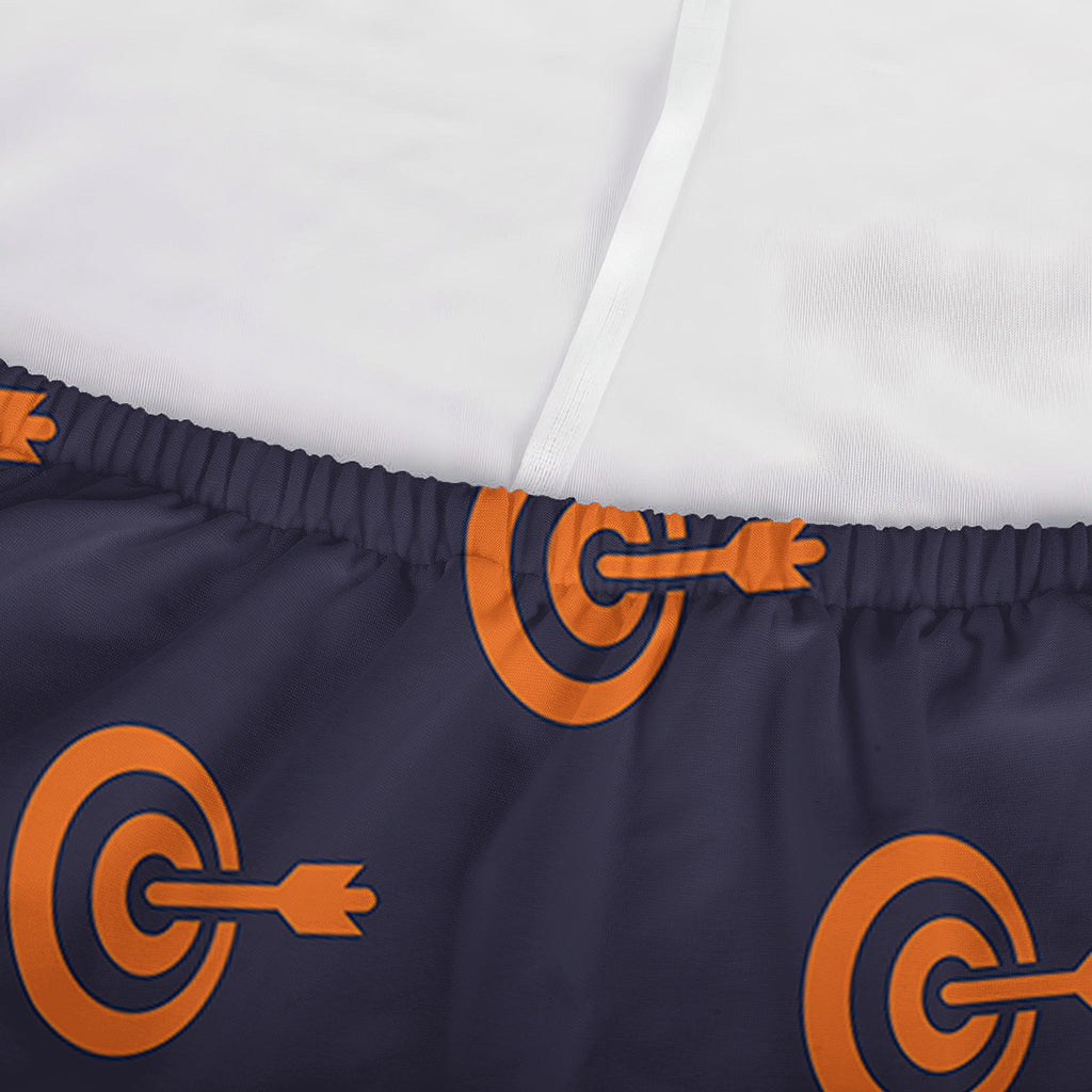 Orange Bullseye Target Pattern Print Sofa Cover