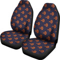 Orange Bullseye Target Pattern Print Universal Fit Car Seat Covers