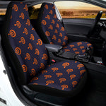 Orange Bullseye Target Pattern Print Universal Fit Car Seat Covers