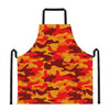 Orange Camouflage Print Apron