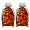 Orange Camouflage Print Car Seat Organizers
