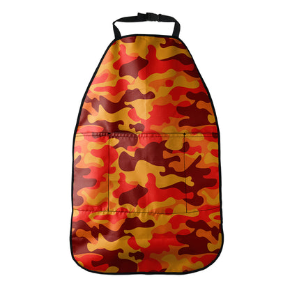 Orange Camouflage Print Car Seat Organizers