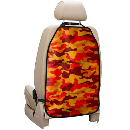 Orange Camouflage Print Car Seat Organizers