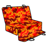 Orange Camouflage Print Pet Car Back Seat Cover