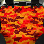 Orange Camouflage Print Pet Car Back Seat Cover
