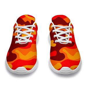 Orange Camouflage Print Sport Shoes GearFrost