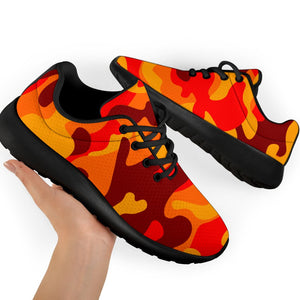 Orange Camouflage Print Sport Shoes GearFrost