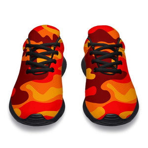 Orange Camouflage Print Sport Shoes GearFrost