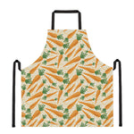 Orange Carrot Pattern Print Apron