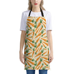 Orange Carrot Pattern Print Apron